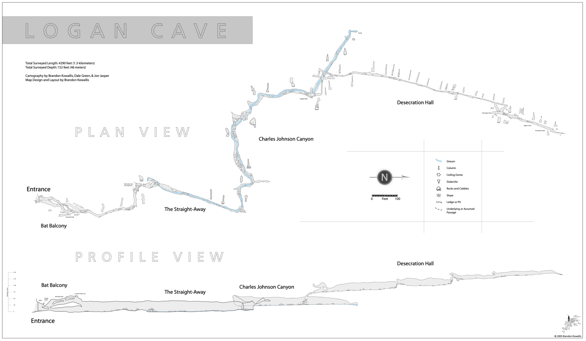 Logan Cave Map - Brandon Kowallis