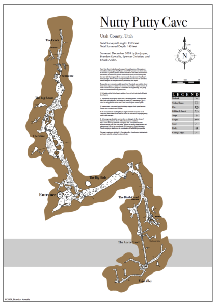 Nutty Putty Cave Map - Brandon Kowallis