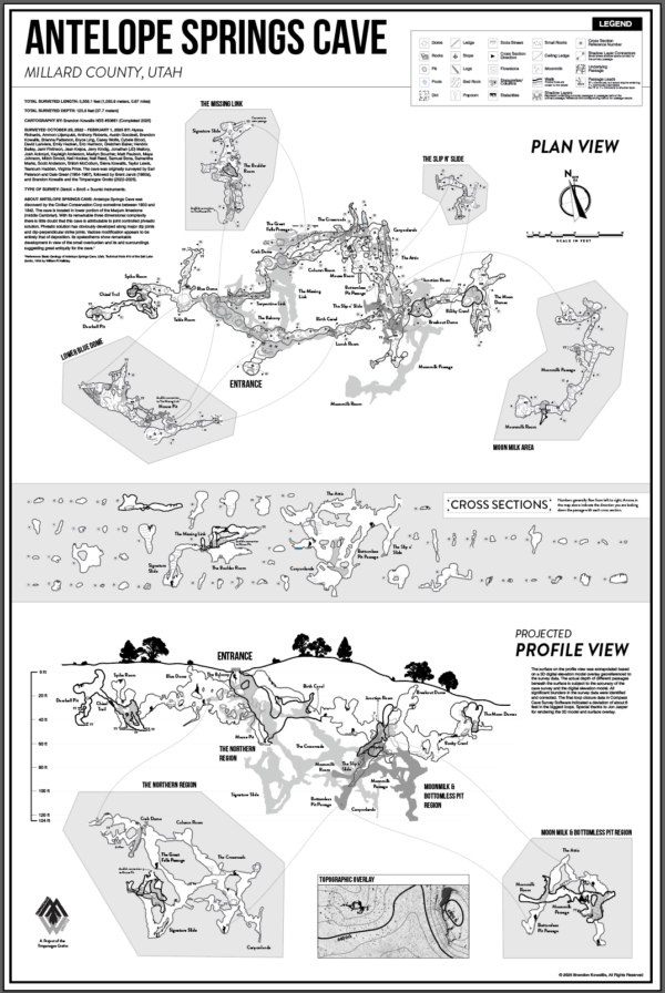 Antelope Springs Cave Map